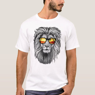 T-shirt Lion de plage d'été