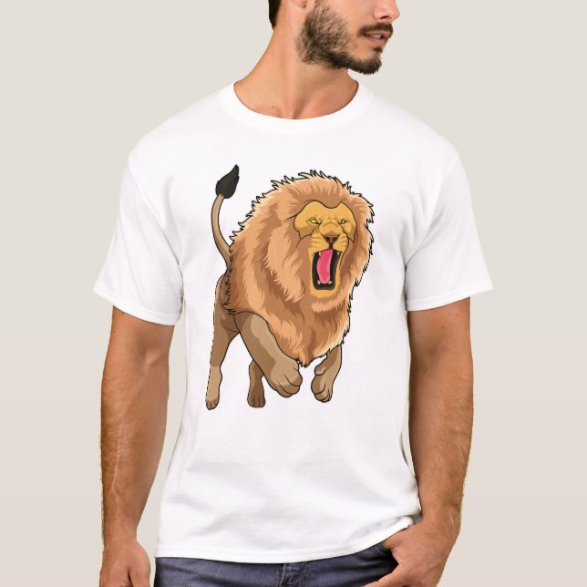 T-shirt Lion de saut (Devant)