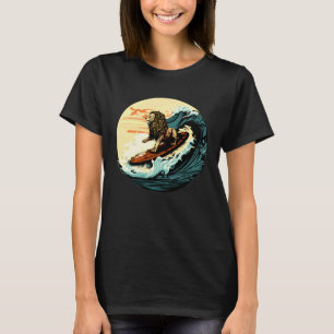 T-shirt Lion de surf vintage grande catégorie surfeurs sur