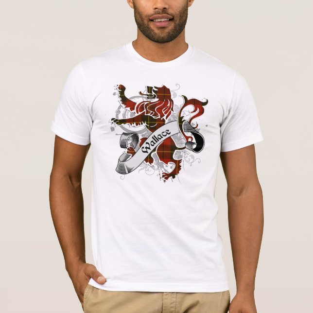 T-shirt Lion de Wallace Tartan (Devant)