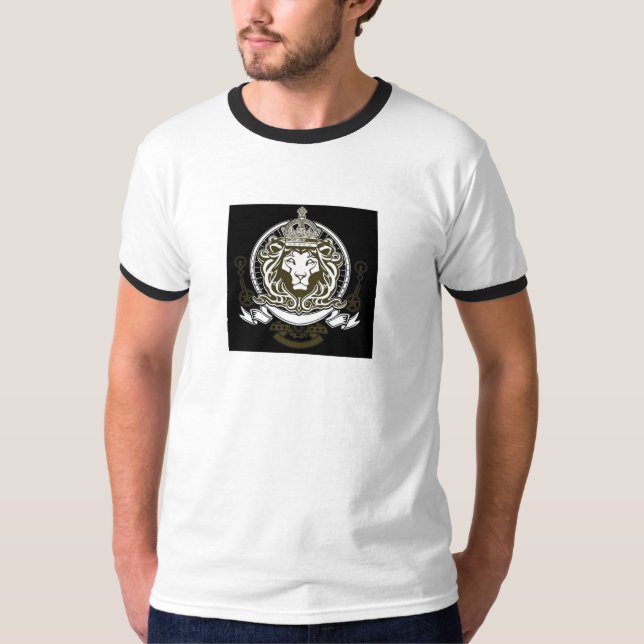 T-shirt Lion des textes Brown de Judah - de Dennis (Devant)