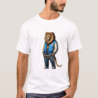 T-shirt Lion élégant dans la conception de la mode moderne