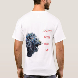 T-shirt Lion en verre brisé.