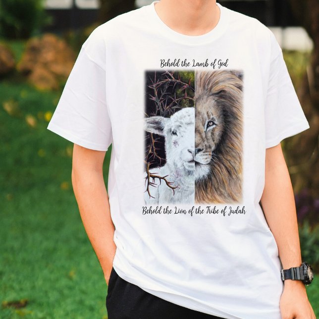 T-shirt lion et agneau (Créateur téléchargé)