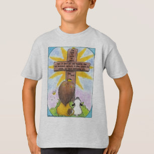 T-shirt Lion et agneau à la croix