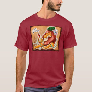 T-shirt LION ET AGNEAU PAIX par Jeff Willis Art