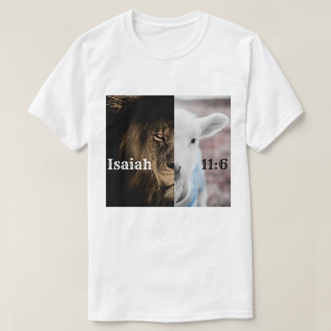 T-shirt Lion et agneau tee - shirt (Design devant)