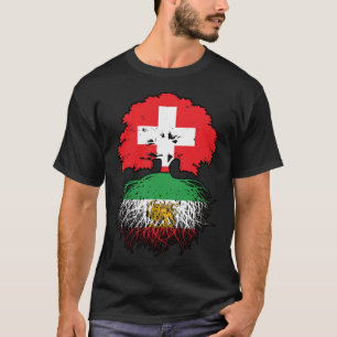 T-shirt Lion et Soleil aux Racines Iraniennes Cultivées en