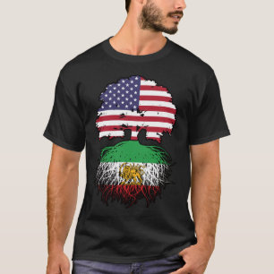 T-shirt Lion et Soleil de racines iraniennes cultivé en Am