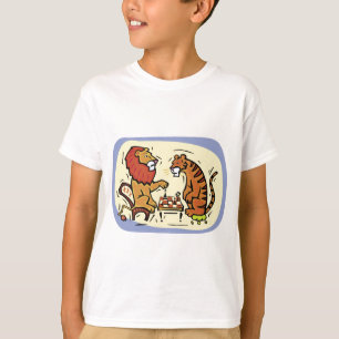 T-shirt Lion et tigre jouant aux échecs
