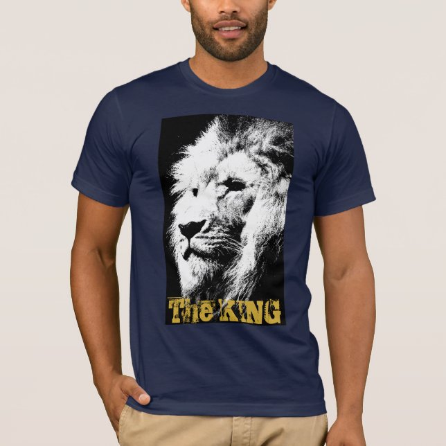T-shirt Lion Face Mens Bella Canvas Manche courte Manche M (Devant)
