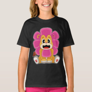 T-shirt Lion Fleur