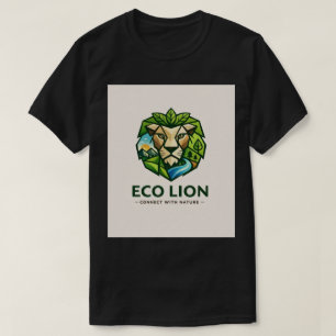T-shirt Lion Géométrique Éco-Nature