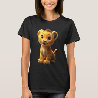 T-shirt Lion Gros Chat Jeune Mignon Lion Lions Crinière Am