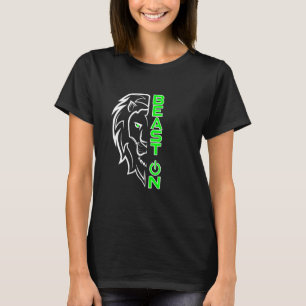 T-shirt Lion Head Beast Sur Green Gym Fitness Body