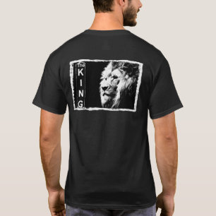 T-shirt Lion Head Elegant noir couleur Modèle moderne