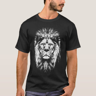 T-shirt Lion Head Portrait funny
