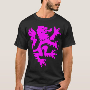 T-shirt Lion Héraldique 01 - Magenta
