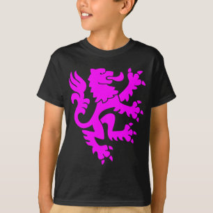 T-shirt Lion héraldique 01 - Magenta