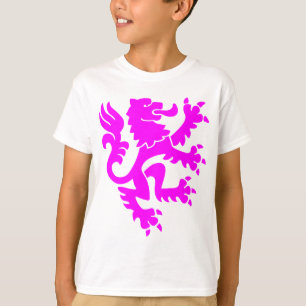 T-shirt Lion héraldique 01 - Magenta