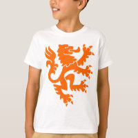 Lion héraldique 01 - Orange