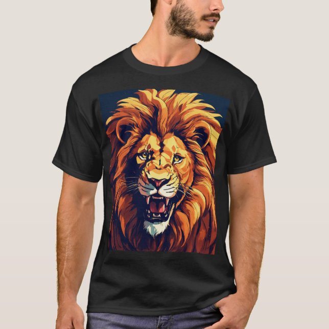 T-shirt Lion - Hommes Femmes & Enfants (Devant)