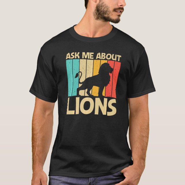 T-shirt Lion Hommes Femmes Lion Jungle Safari Animal (Devant)