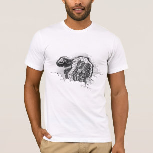 T-shirt Lion japonais de gardien de Shishi d'encre par