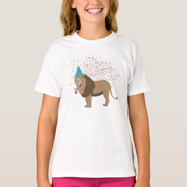 T-shirt Lion Jungle Fêter les animaux faire la fête (Devant)