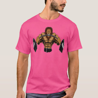 T-shirt Lion Lifting Weightlifting
