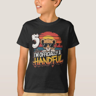 T-shirt Lion Lunettes de soleil 5e anniversaire Enfants Cé