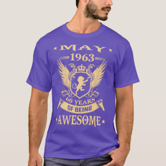 T-shirt Lion Mai 1963 Edition Limitée 60 Ans D'Être Mainte