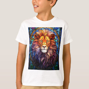 T-shirt Lion Majestueux En Verre Tissan