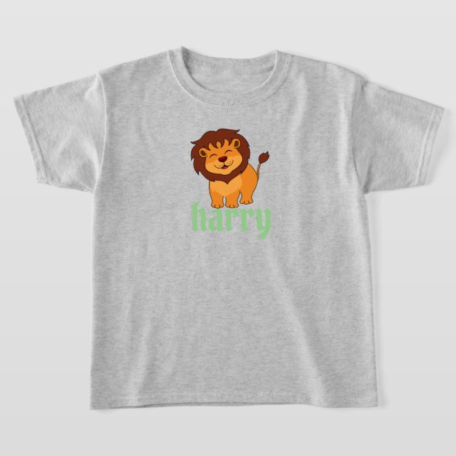 T-shirt lion mignon avec ton nom (Poser)