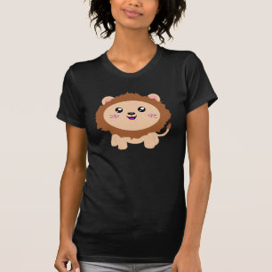 T-shirt Lion mignon de bande dessinée