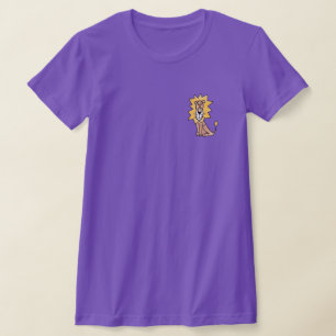 T-shirt lion mignon dessin animé enfants rétro safari jung