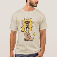 lion mignon dessin animé enfants rétro safari jung