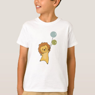 T-shirt Lion mignons Animaux Gros Ballons Chat Pour Enfant