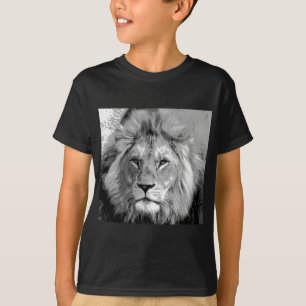T-shirt Lion noir blanc