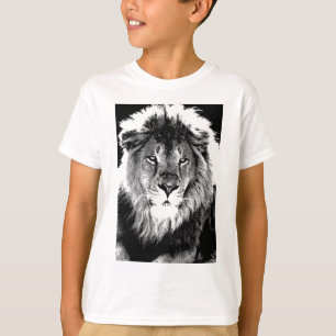 T-shirt Lion noir et blanc