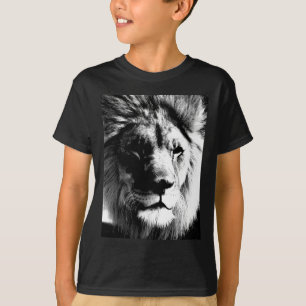 T-shirt Lion noir et blanc