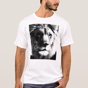 T-shirt Lion noir et blanc