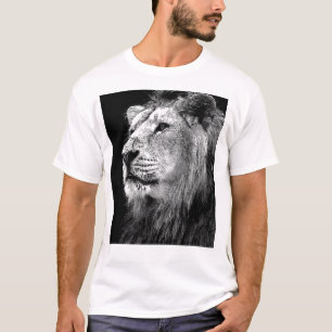 T-shirt Lion noir et blanc