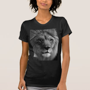 T-shirt Lion noir et blanc