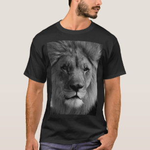 T-shirt Lion noir et blanc