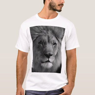 T-shirt Lion noir et blanc