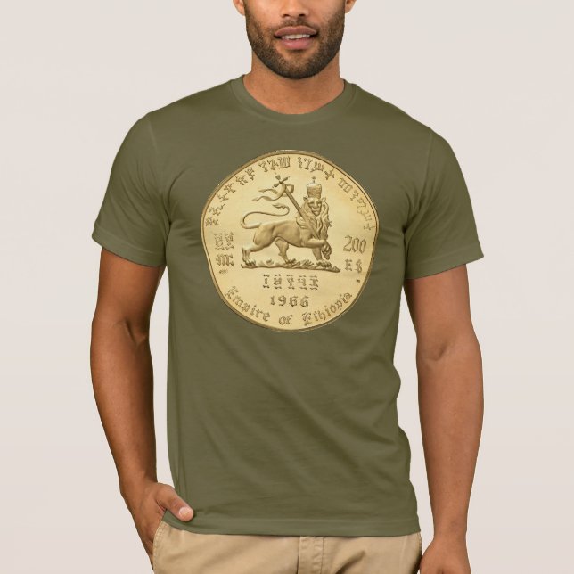 T-shirt Lion of Judah - Jah Army Gold (Devant)