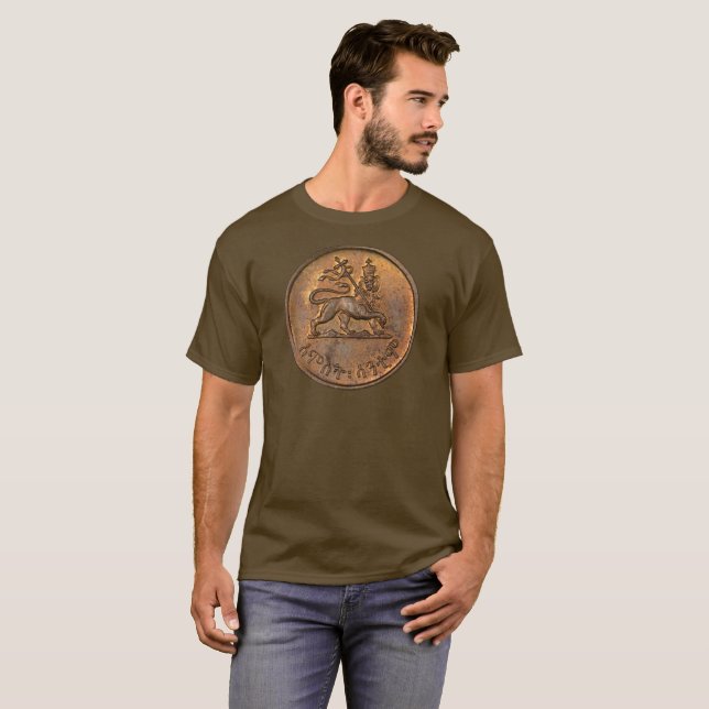 T-shirt Lion of Judah - Rasta Coin - Reggae (Devant entier)