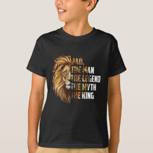 T-shirt Lion Papa L'Homme La Légende Le Mythe Le Roi