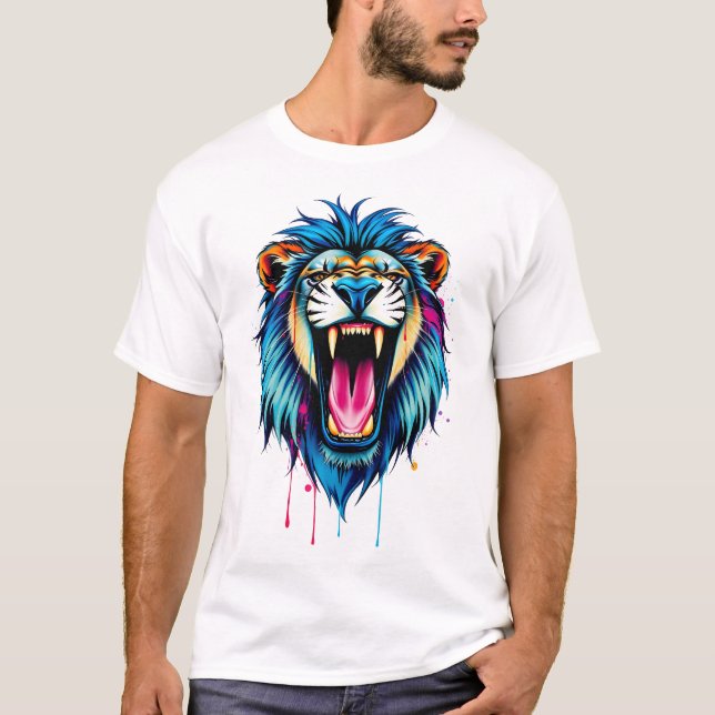 T-shirt Lion peint (Devant)